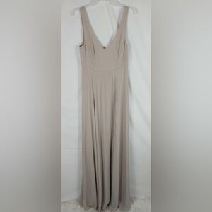 Show Me Your Mumu Jenn Maxi Dress in a neutral beige colored size small